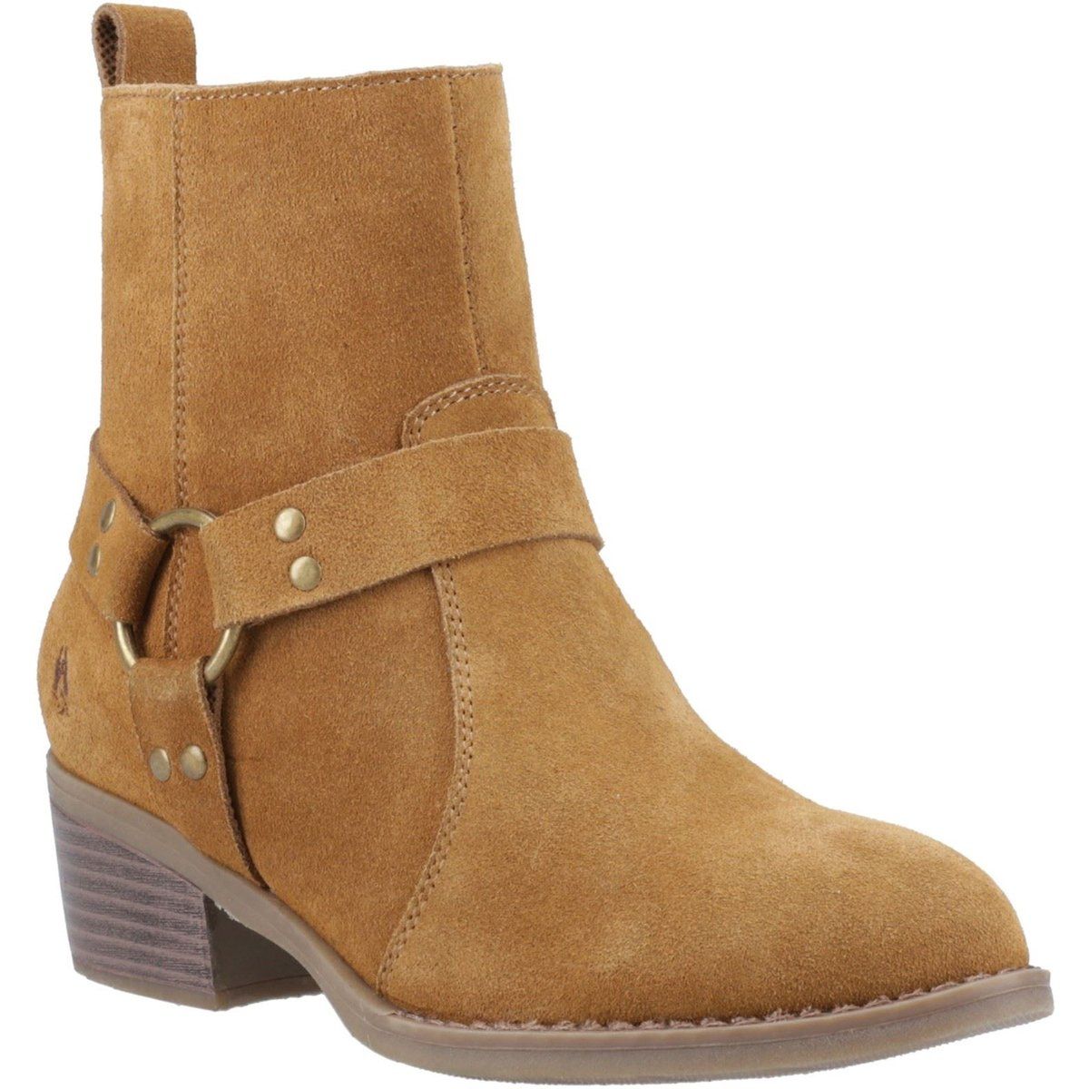 Wildleder-Stiefeletten mit Riemendetail