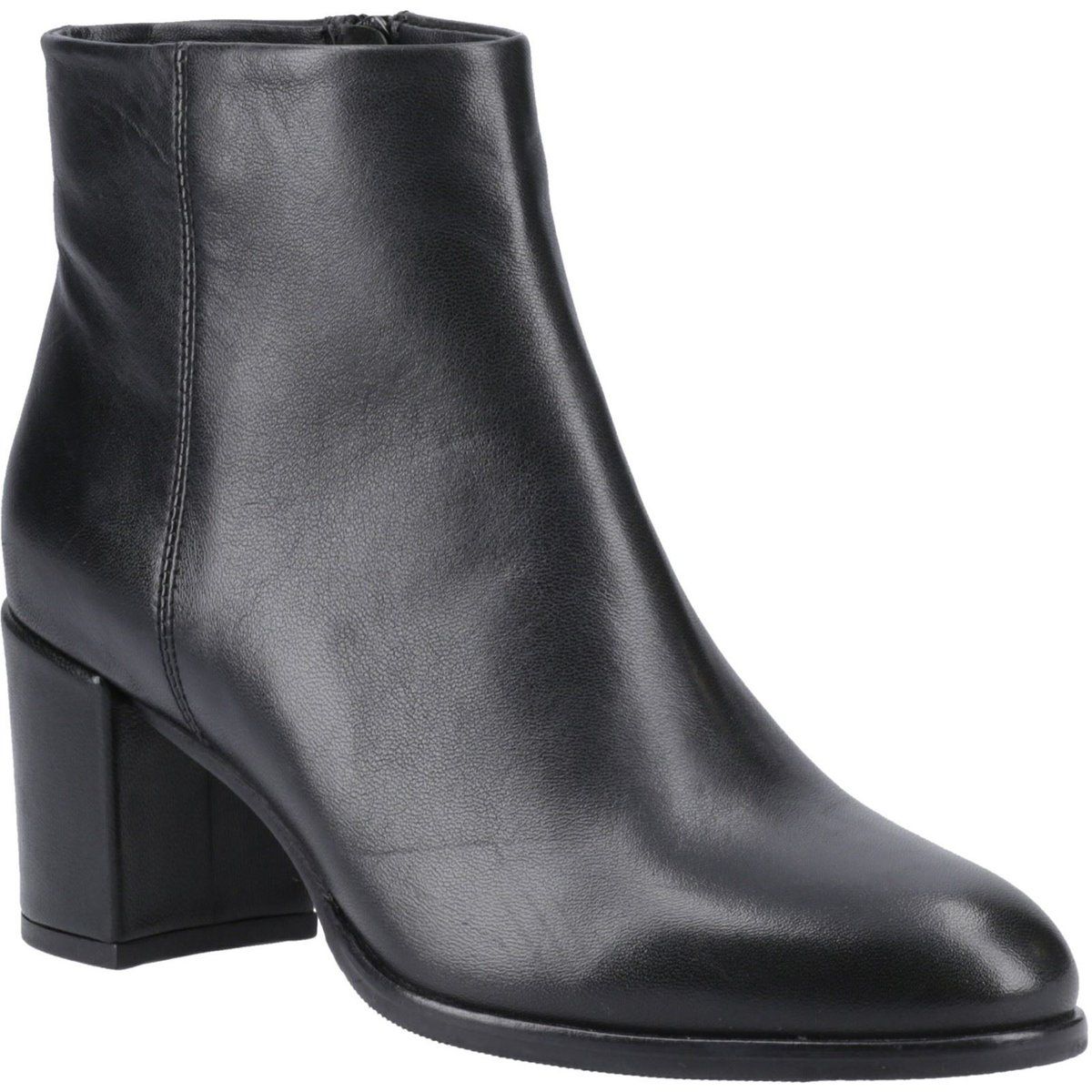 Zeitlose Leder-Stiefeletten mit Blockabsatz