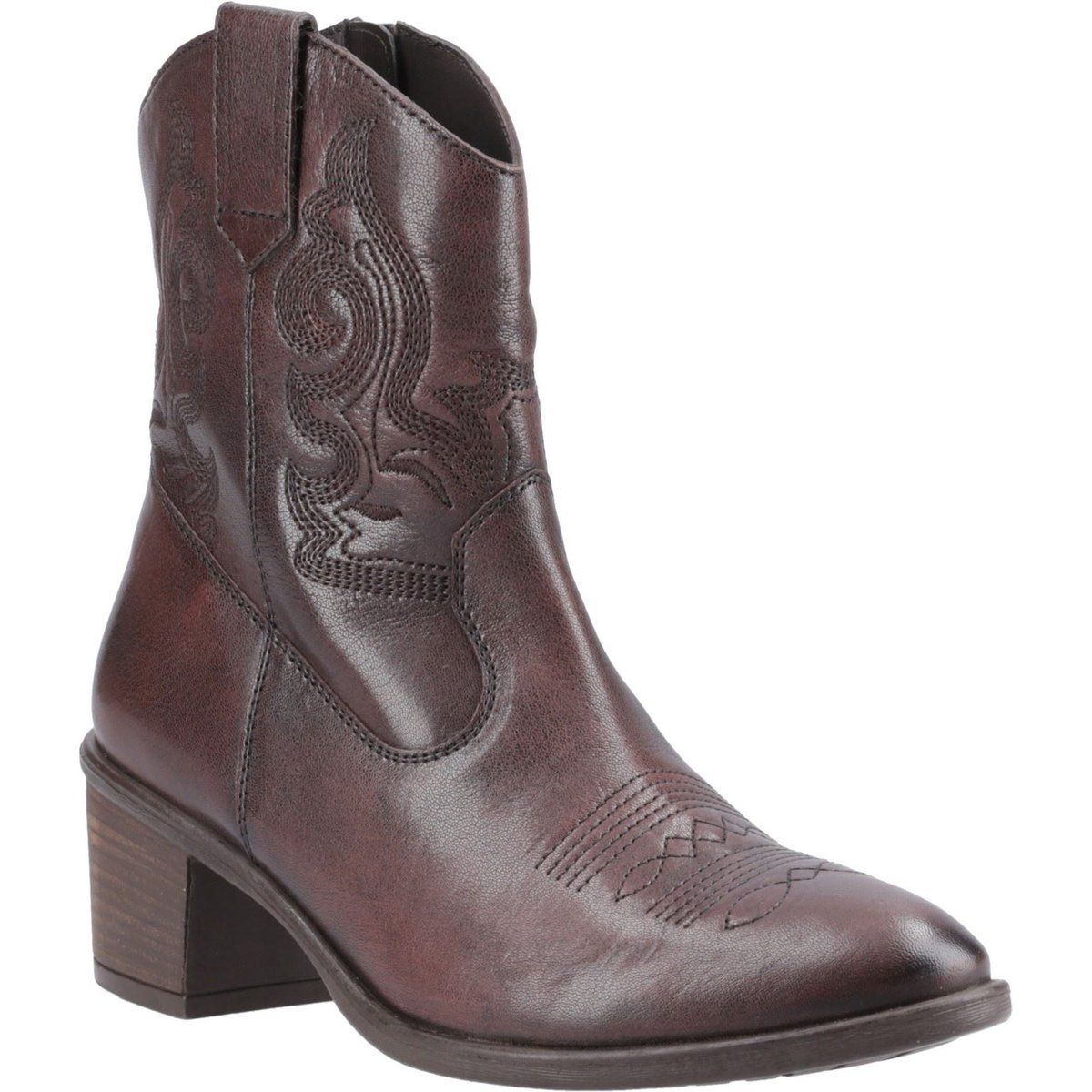 Bestickte Western-Stiefeletten aus Leder
