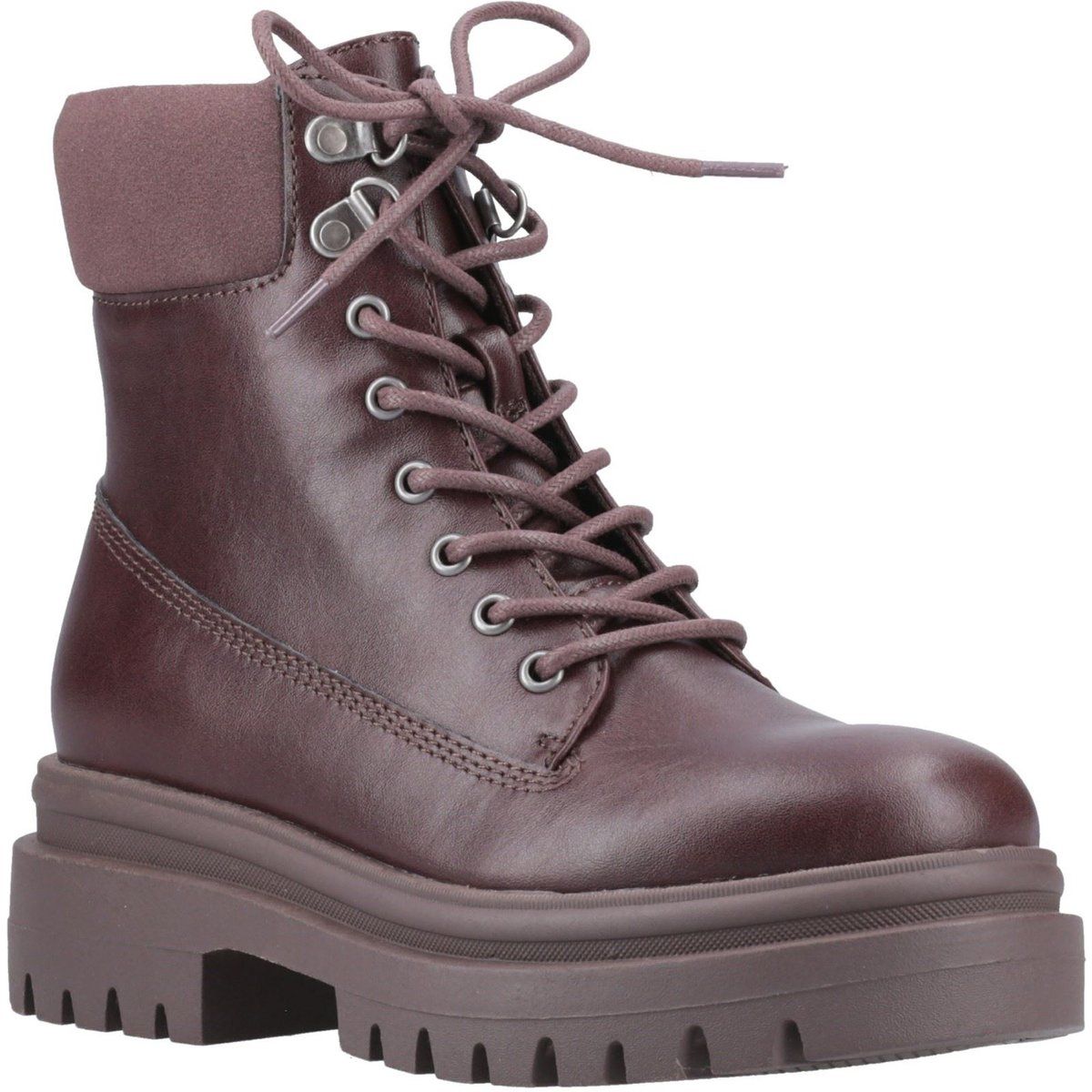 Geschnürte Combat-Boots mit Profilsohle