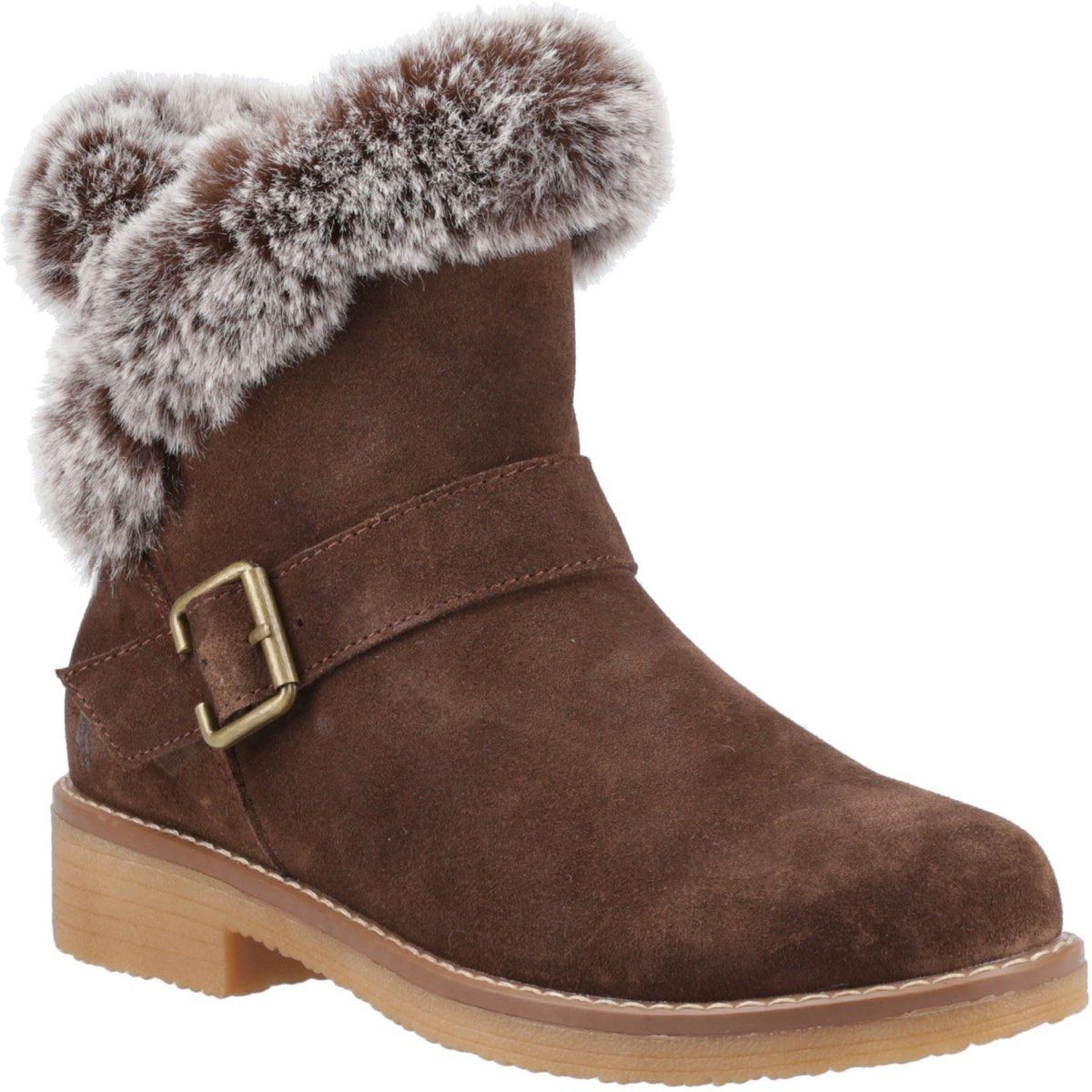 Winterstiefeletten aus Wildleder mit Kunstpelz
