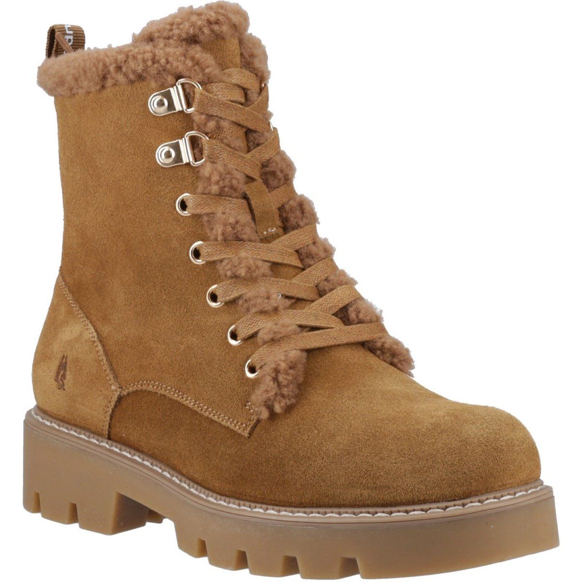 Geschnürte Wildleder Winter Plateau-Boots
