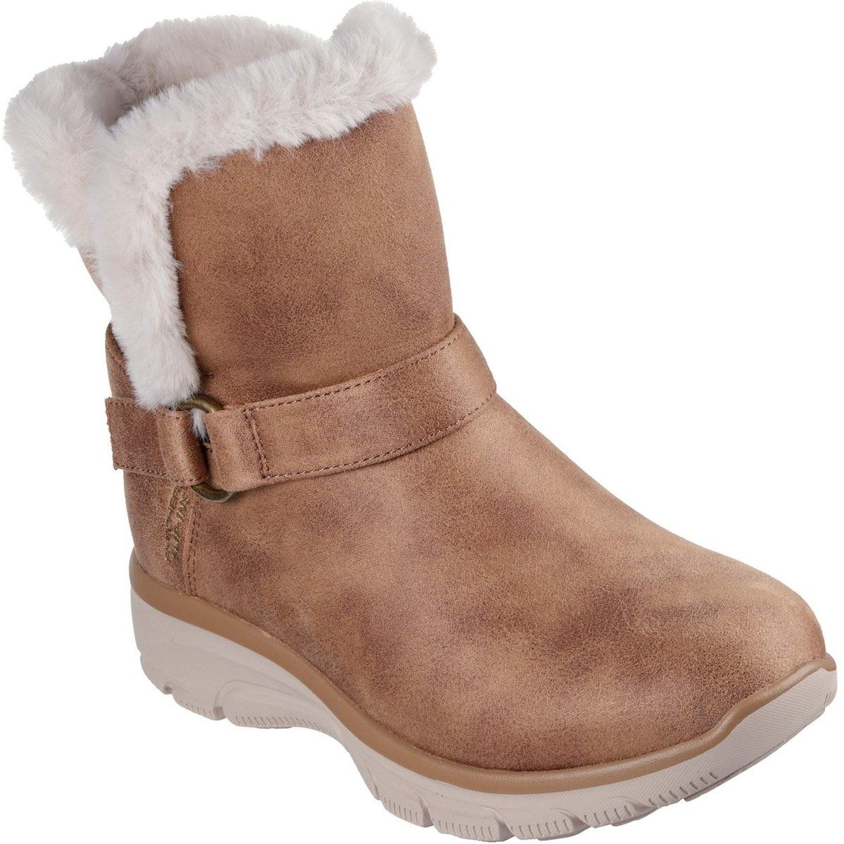 Bequeme Schlupf-Stiefeletten mit Kunstfell