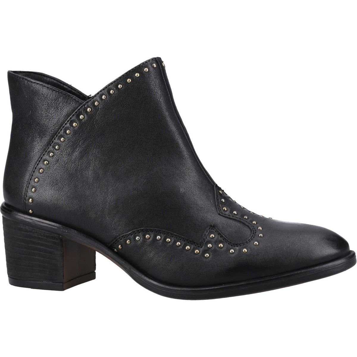 Western-Stiefeletten aus Leder mit Nieten