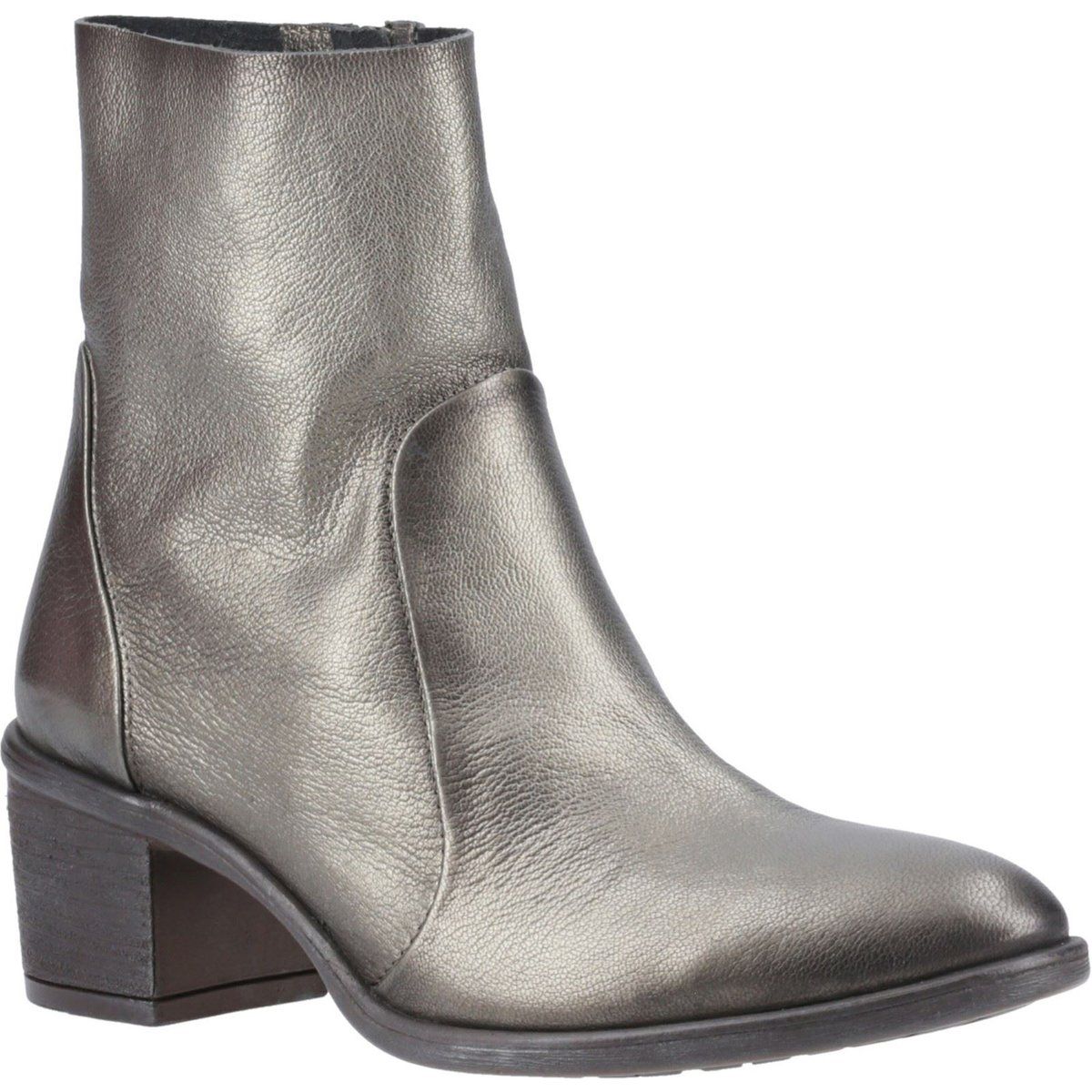 Western-Ankle-Boots in Metallic-Optik