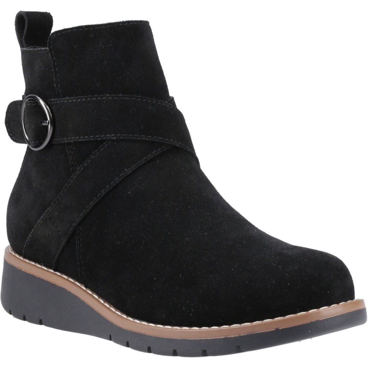 Wildleder-Stiefeletten mit Schnallendetail