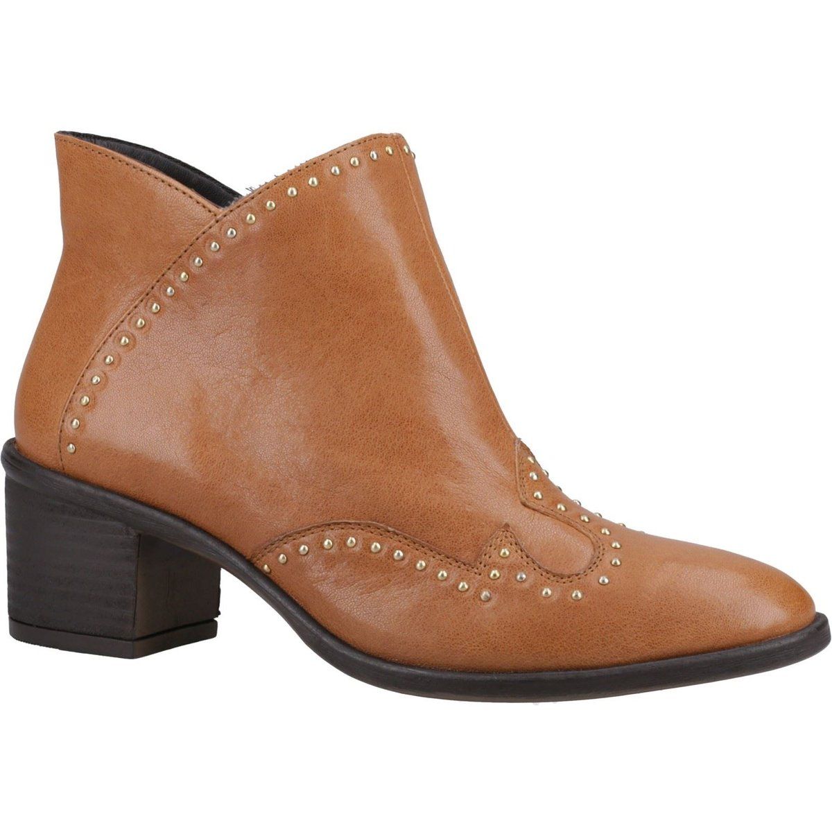 Lederstiefeletten mit Western-Nieten