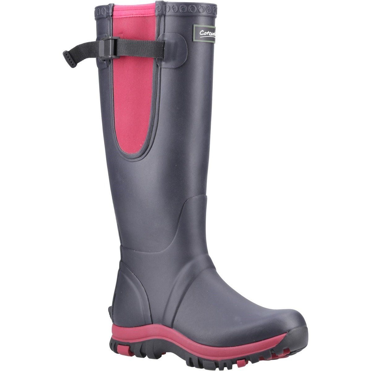 Verstellbare hohe Stiefel mit Neopreneinsatz