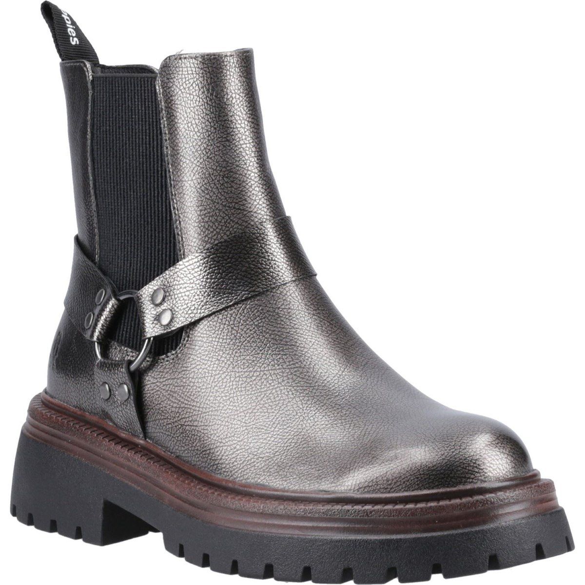 Chelsea-Stiefeletten mit Metallic-Harness