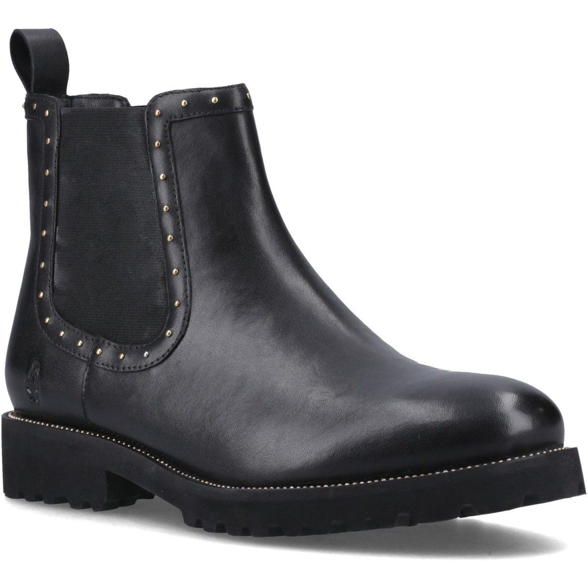 Leder-Chelsea-Boots mit Nietenbesatz