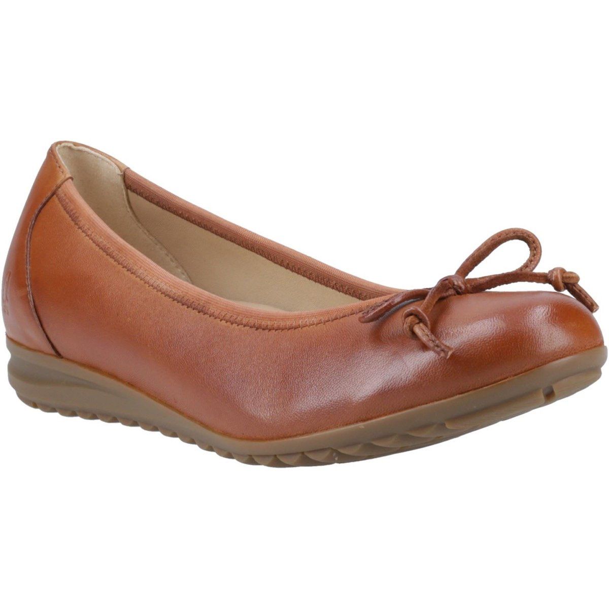 Klassische Leder-Ballerinas mit Schleife