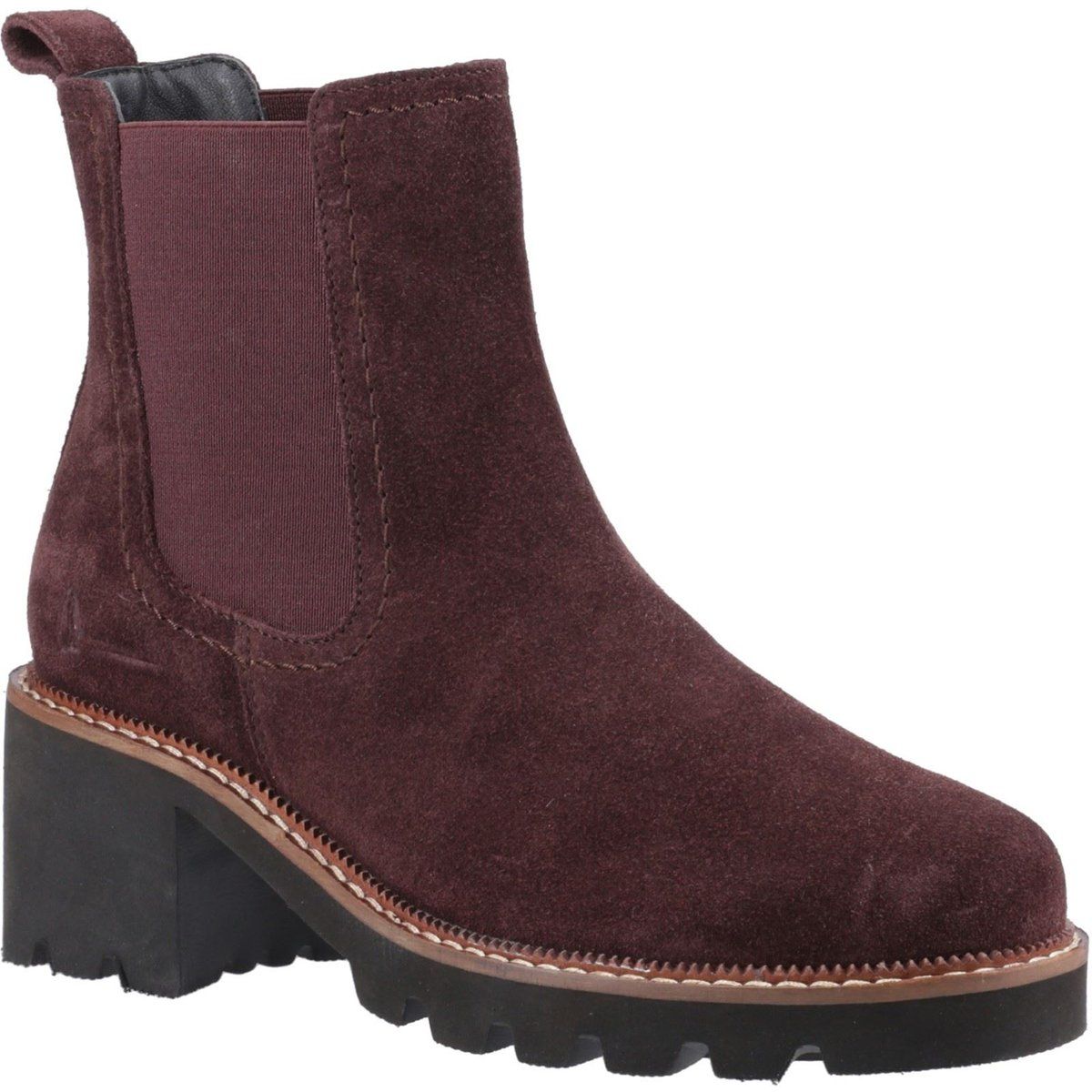 Chelsea-Boots aus Wildleder mit Blockabsatz