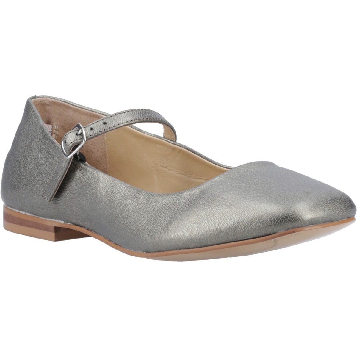 Mary Jane Ballerinas aus Metallic-Leder