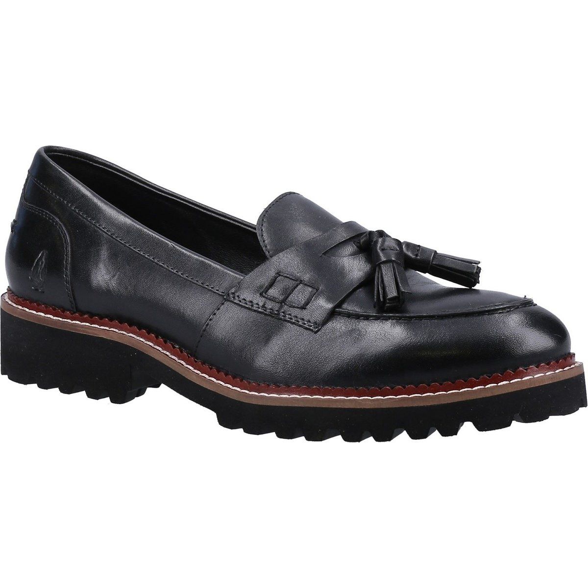 Leder-Loafer mit Quasten und Chunky-Sohle