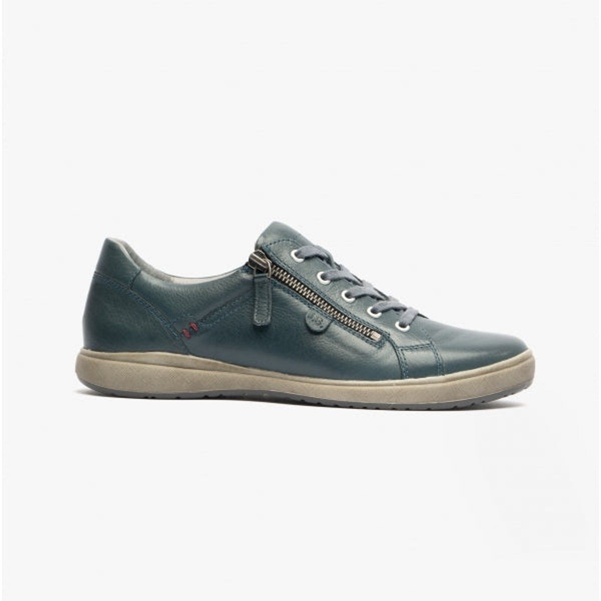 Leder Low-Top Sneaker mit Reißverschluss