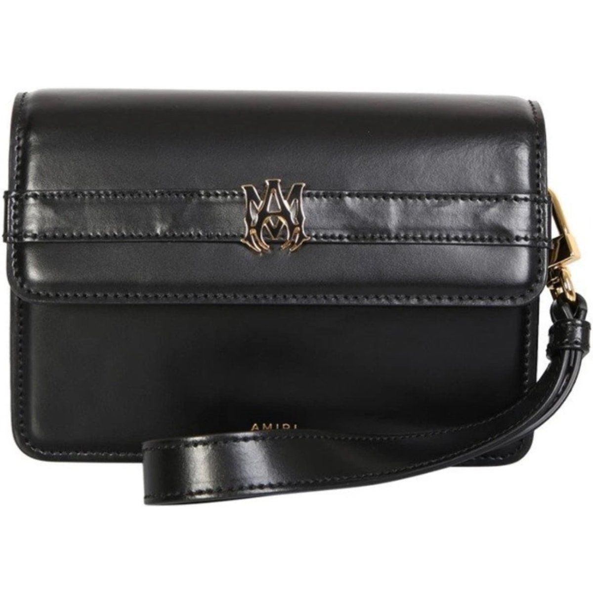 MA Monogramm Leder-Clutch Tasche