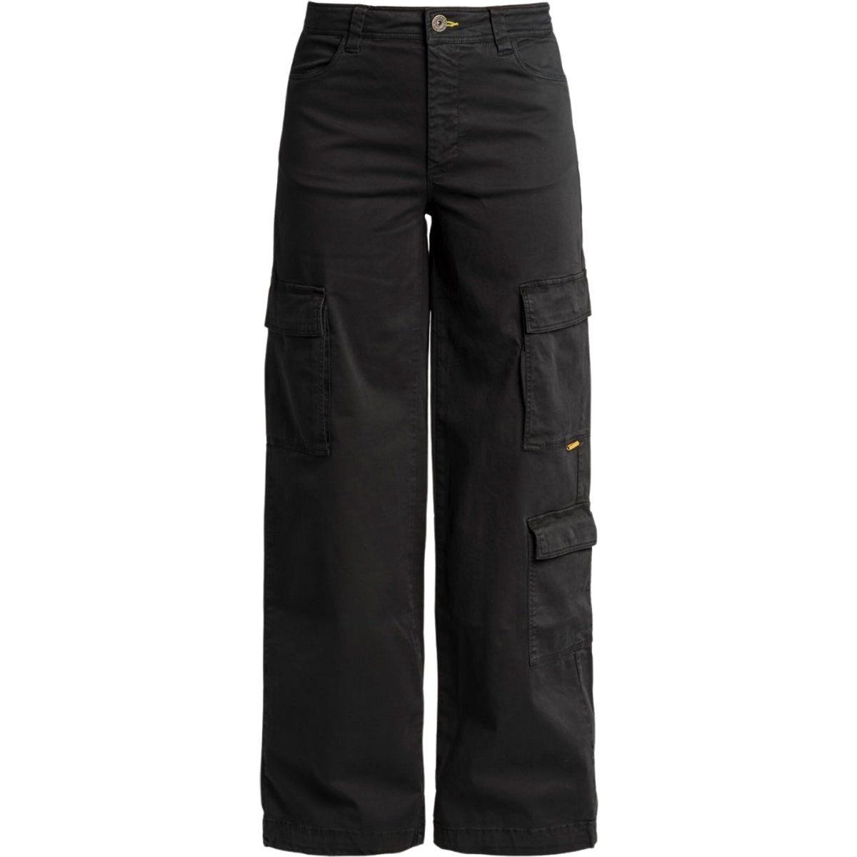 Weite High-Waist Utility-Hose