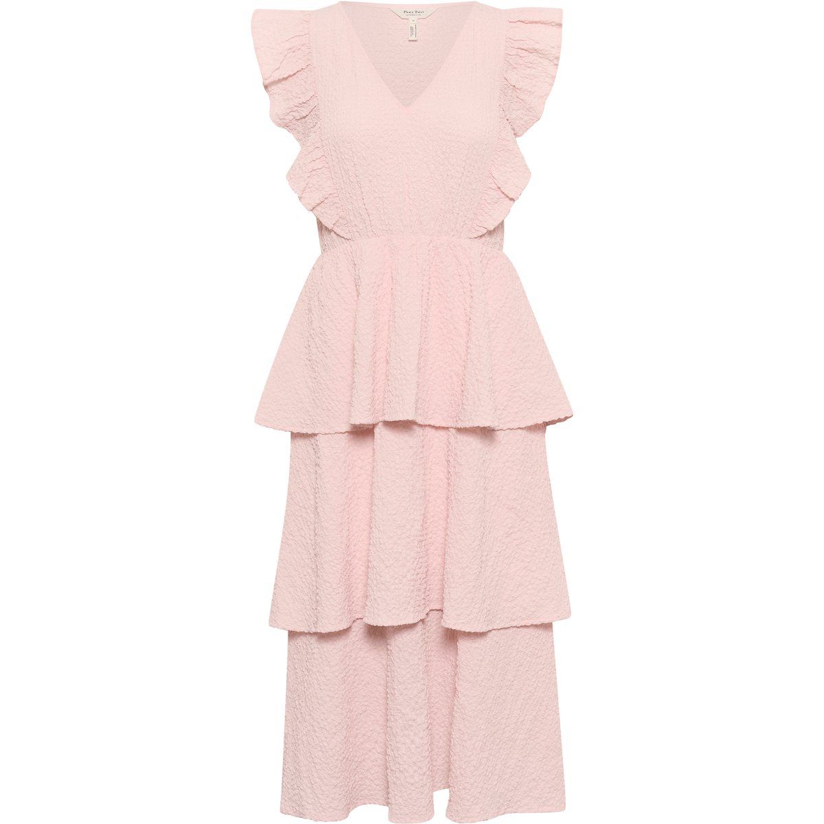 Gestuftes Midi-Kleid mit Rüschen