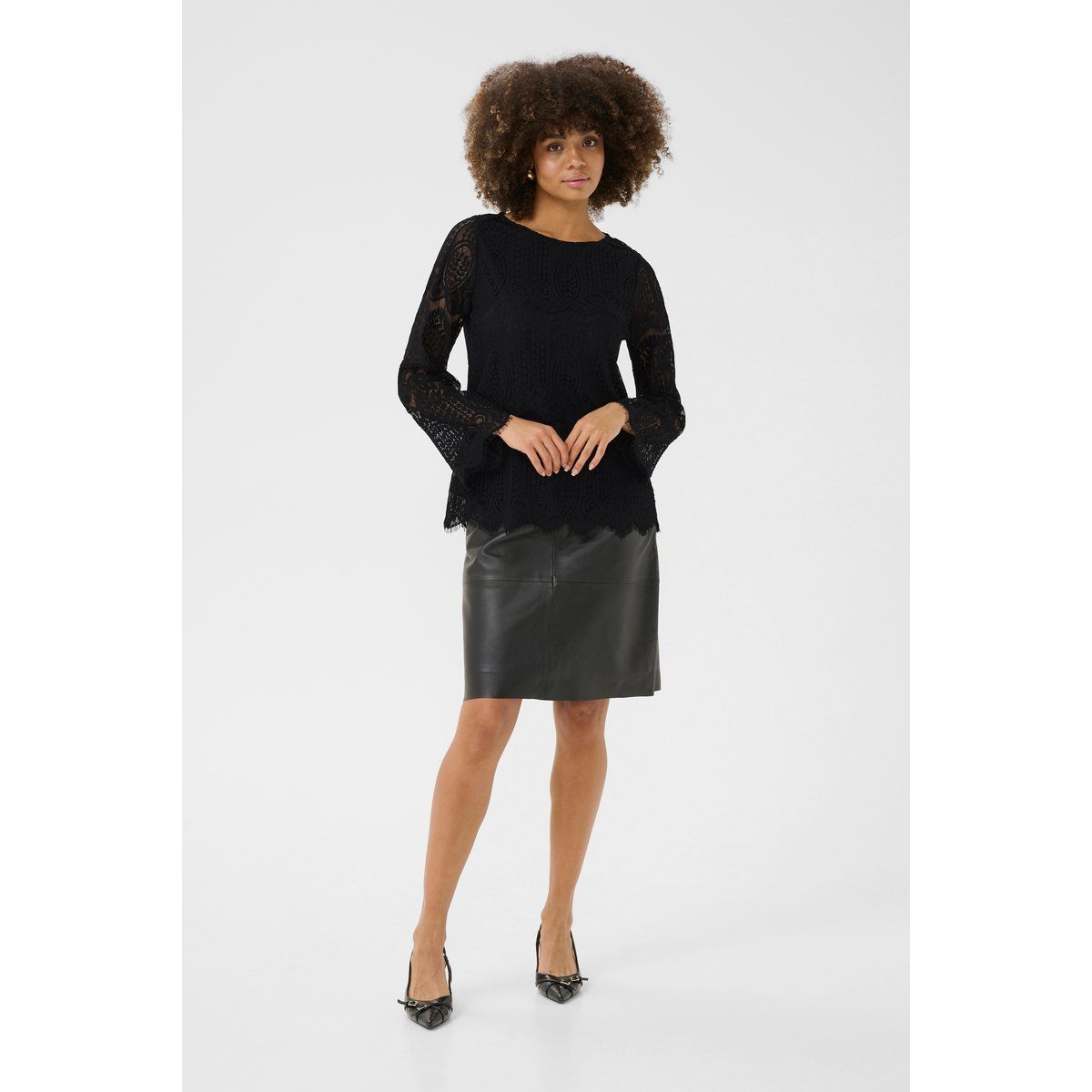 Elegante florale Spitzenbluse