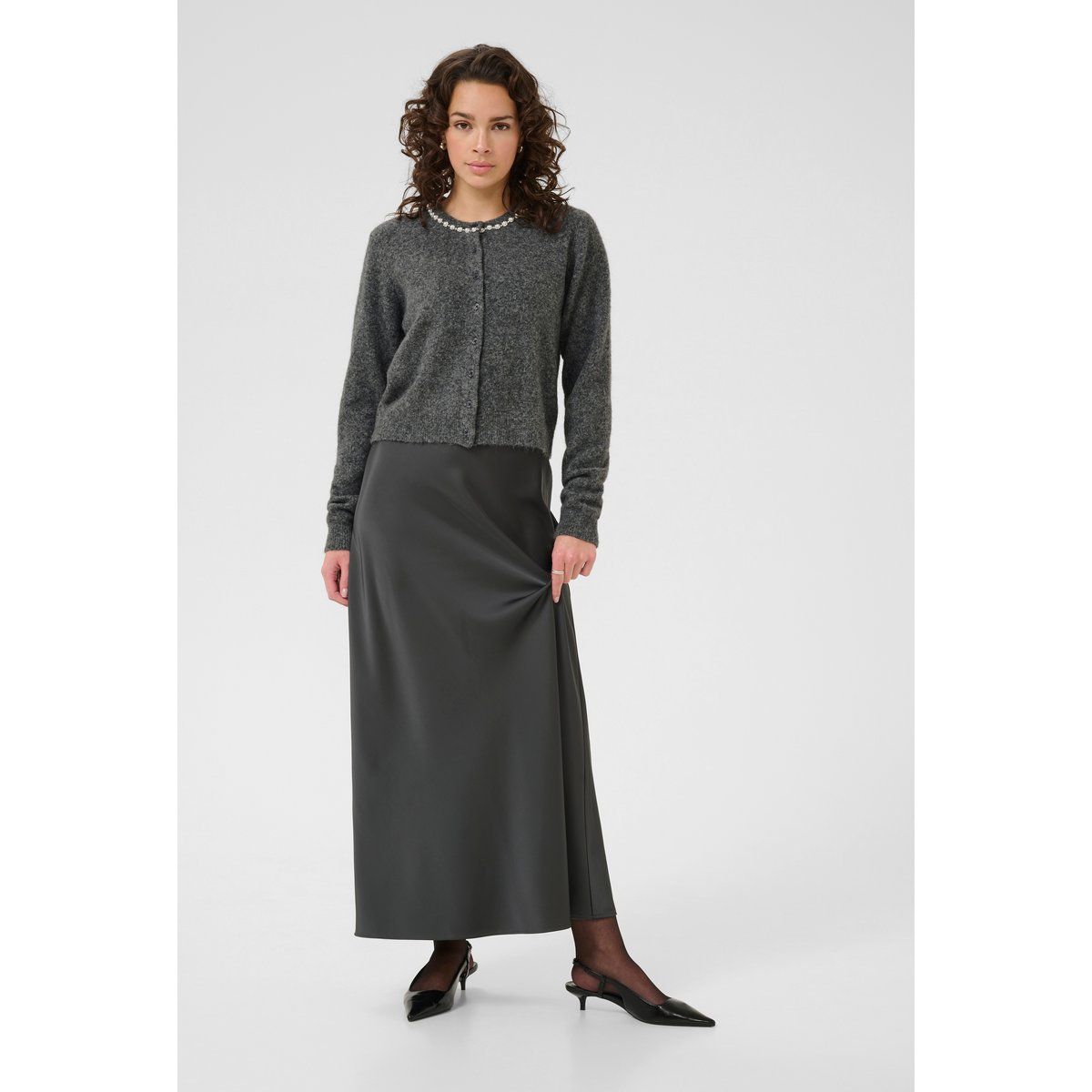 Verzierter Kurz-Cardigan mit Rundhals