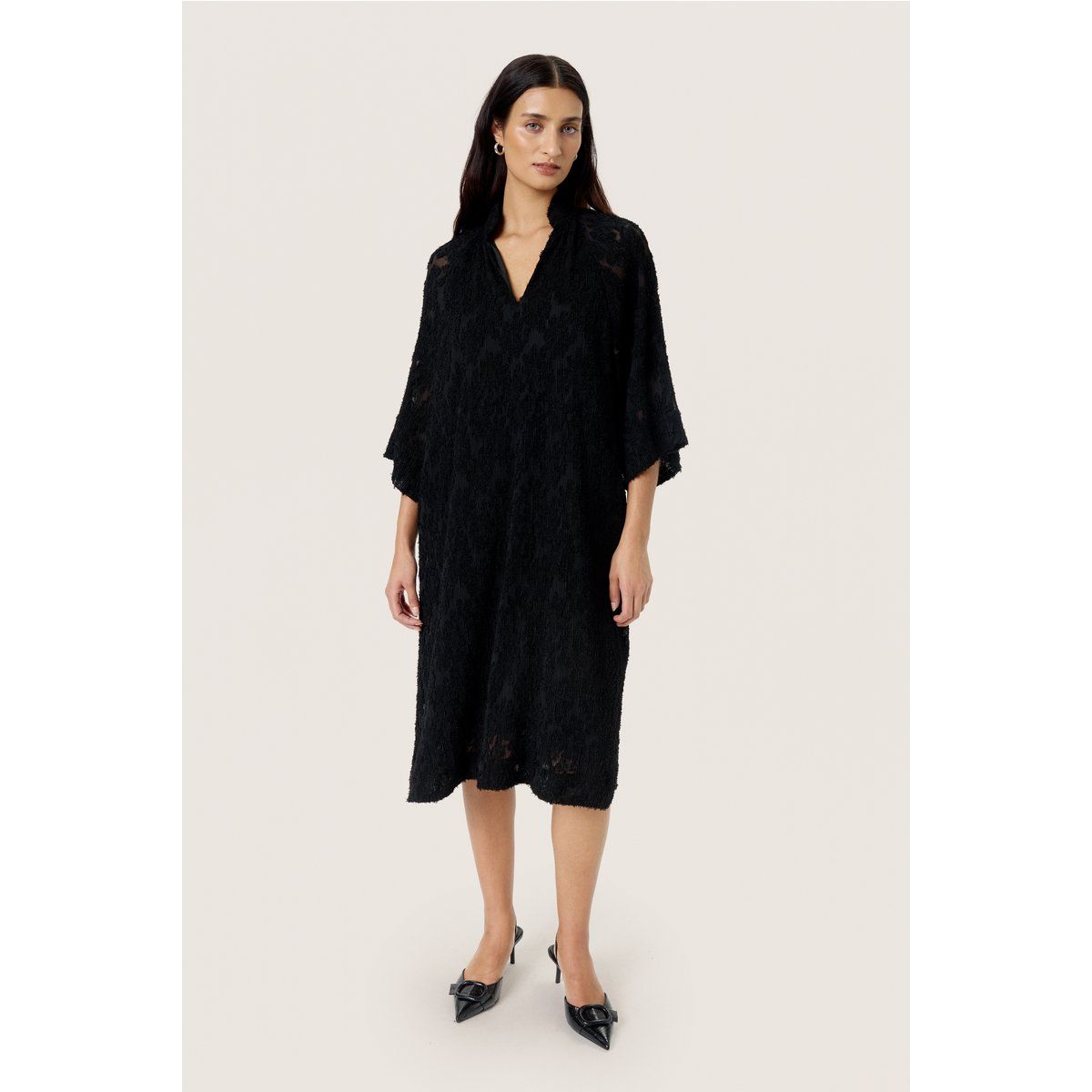 Oversize-Kaftankleid mit Struktur