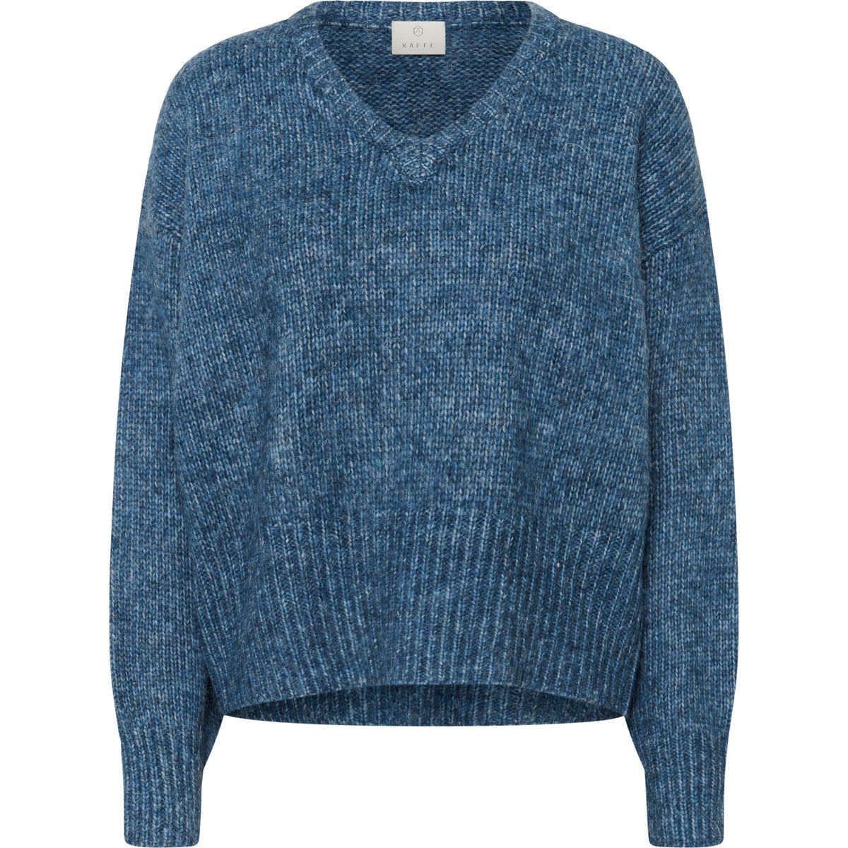 Lockerer V-Ausschnitt Strickpullover