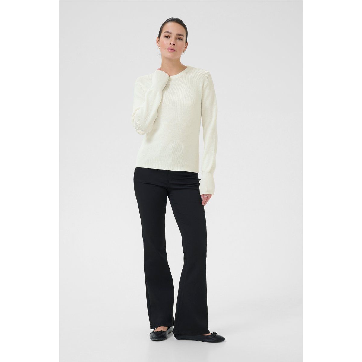 Klassischer Rundhals-Strickpullover