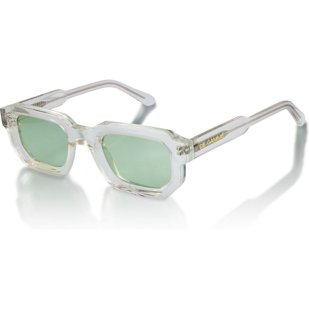 Geometrische rechteckige transparente Sonnenbrille