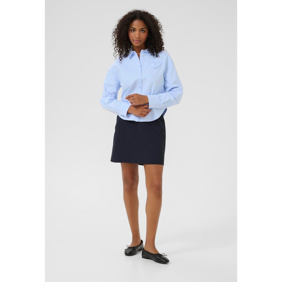 Oversized-Hemd mit geometrischem Detail