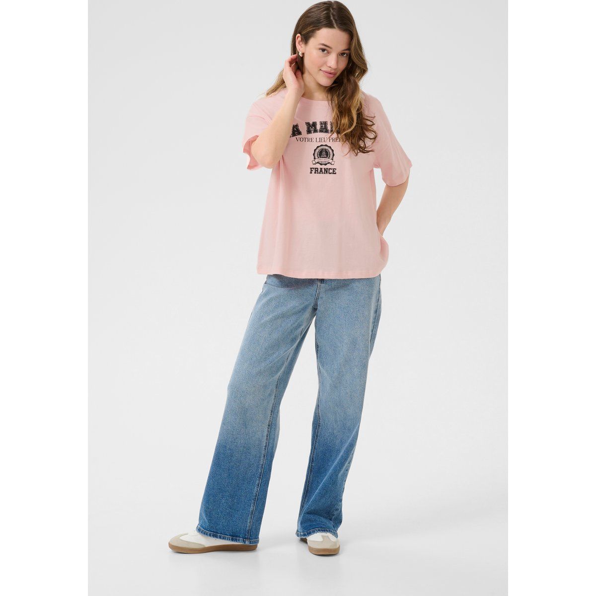 Locker geschnittenes Frankreich-Grafik T-Shirt