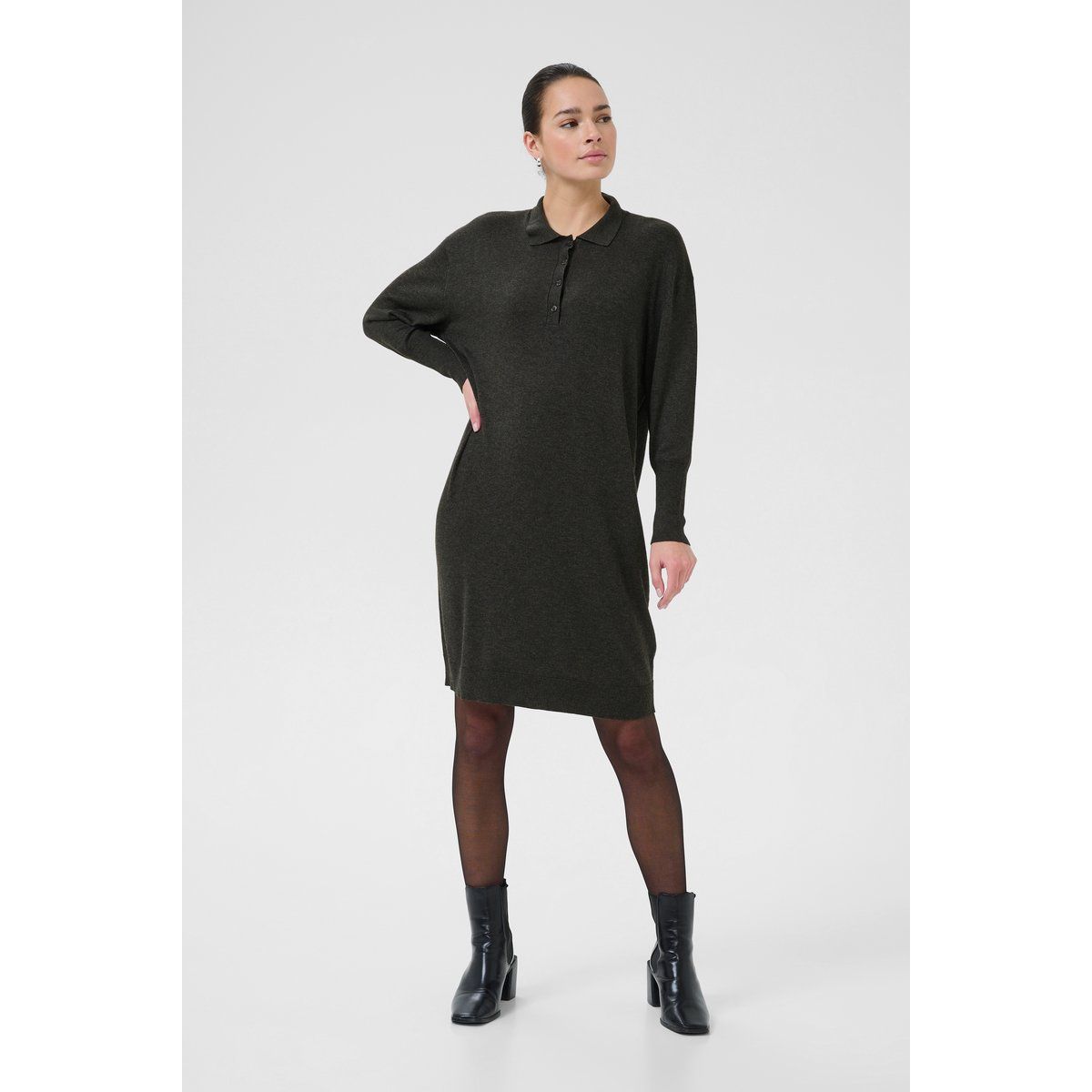 Strickkleid mit Polokragen