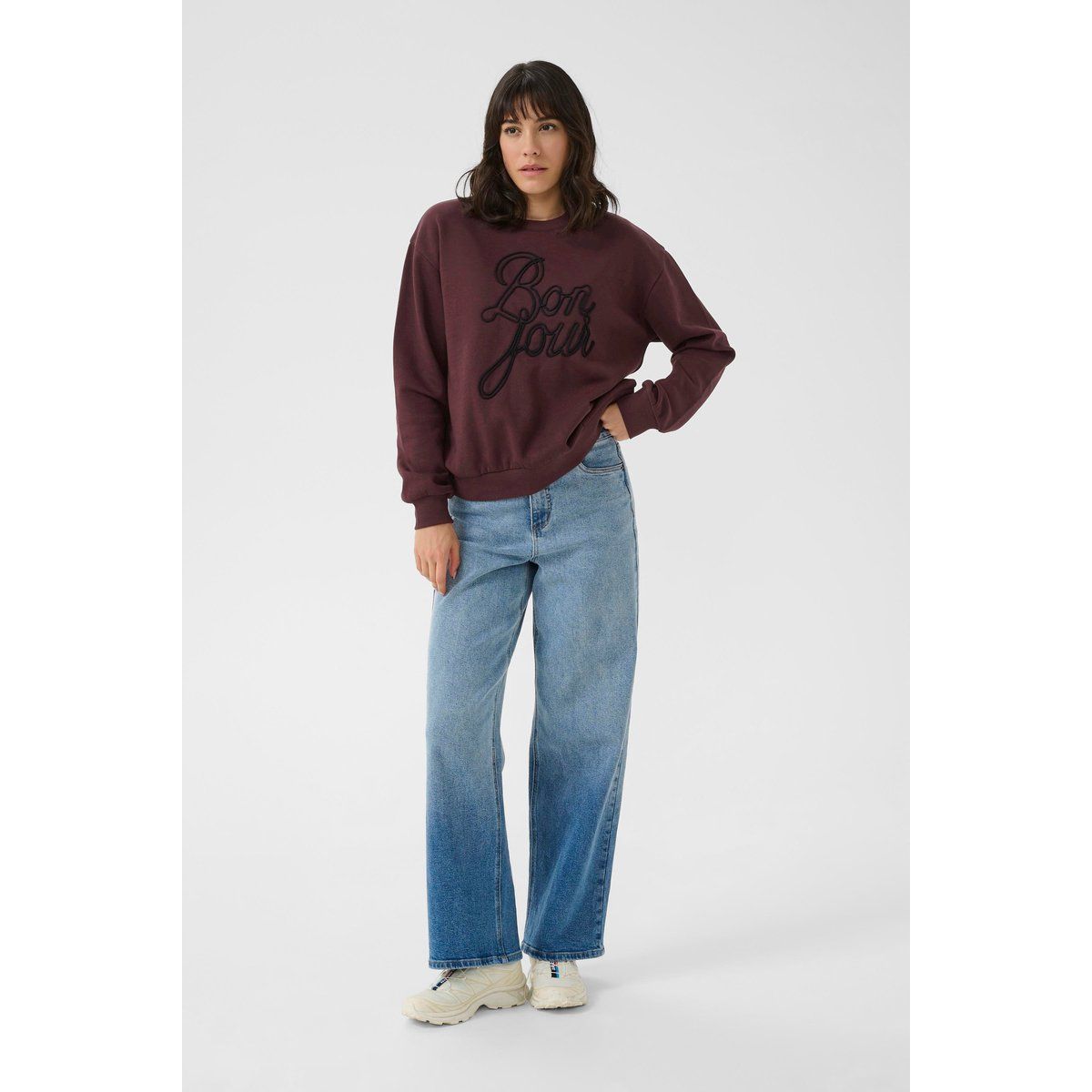 Besticktes Sweatshirt in lockerer Passform