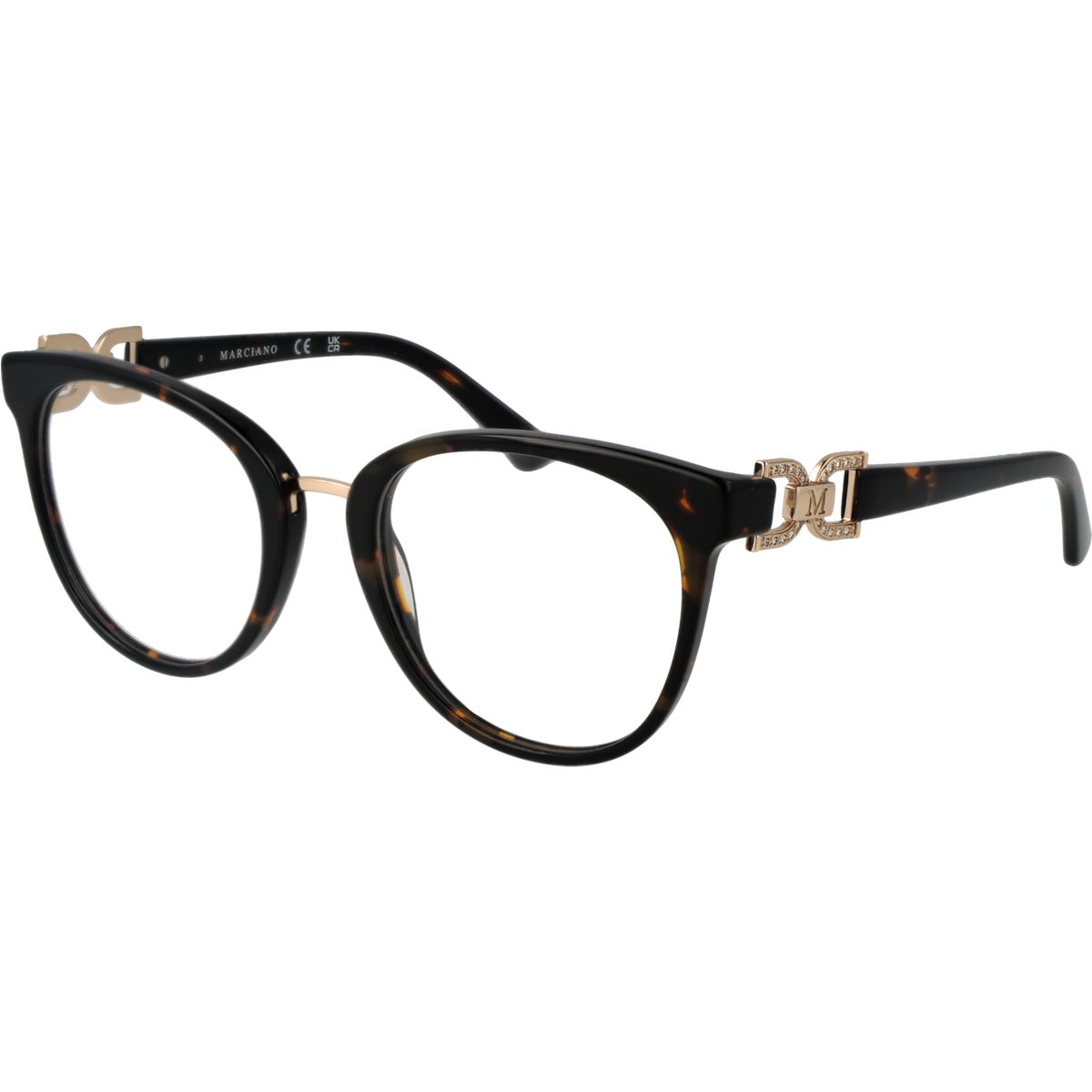 Elegante Runde Brille in Schildpatt-Optik