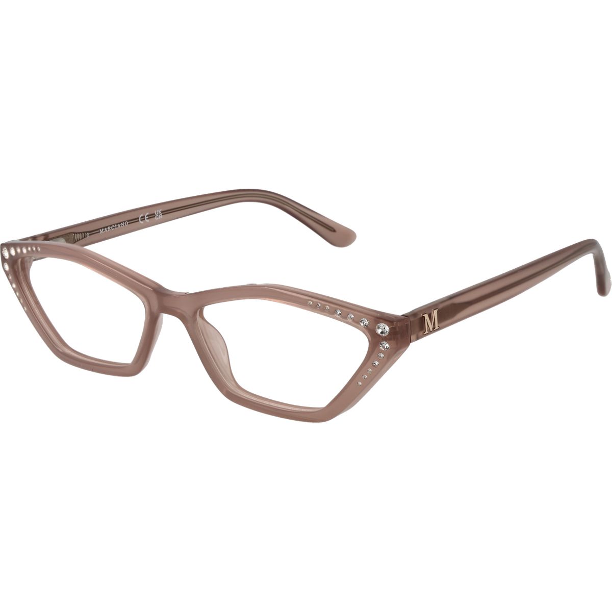 Elegante Cat-Eye Brillenfassung mit Kristallbesatz