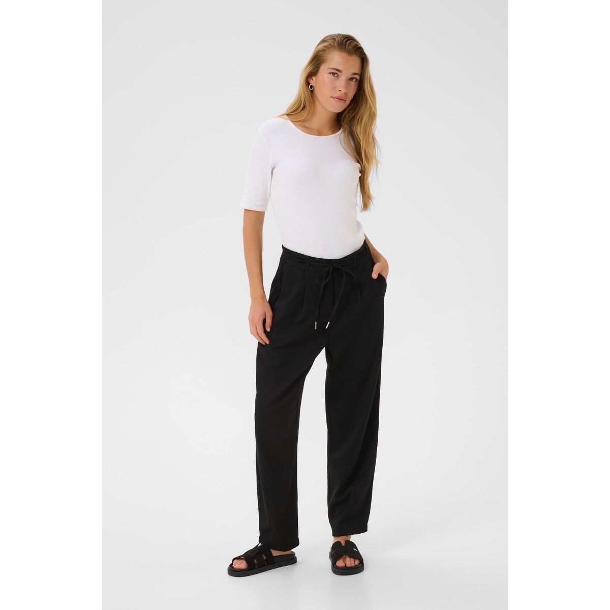 Stoffhose mit Kordelzug Lockerer Schnitt