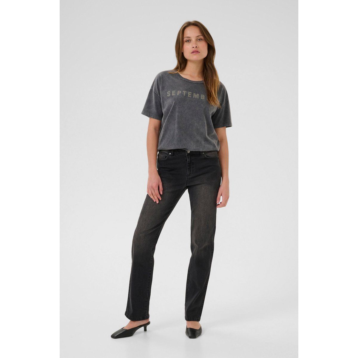 Klassische Straight-Leg Jeans mit mittelhohem Bund