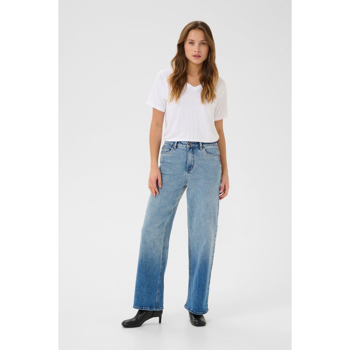 Straight-Leg-Jeans mit Farbverlauf