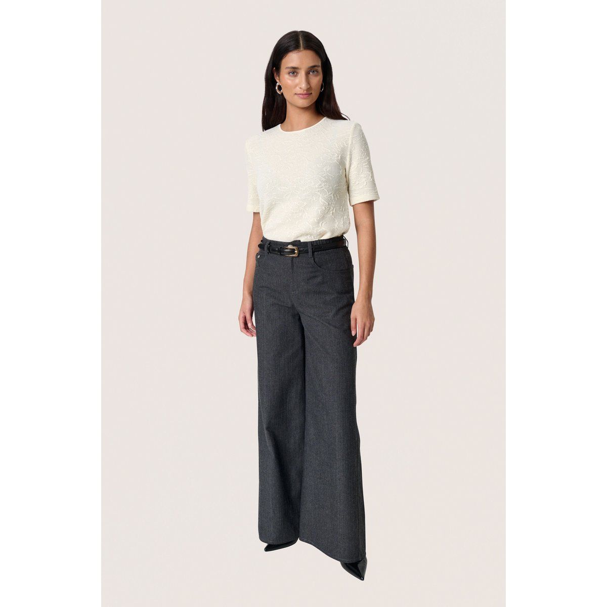 Elegante weit geschnittene High-Waist Jeans