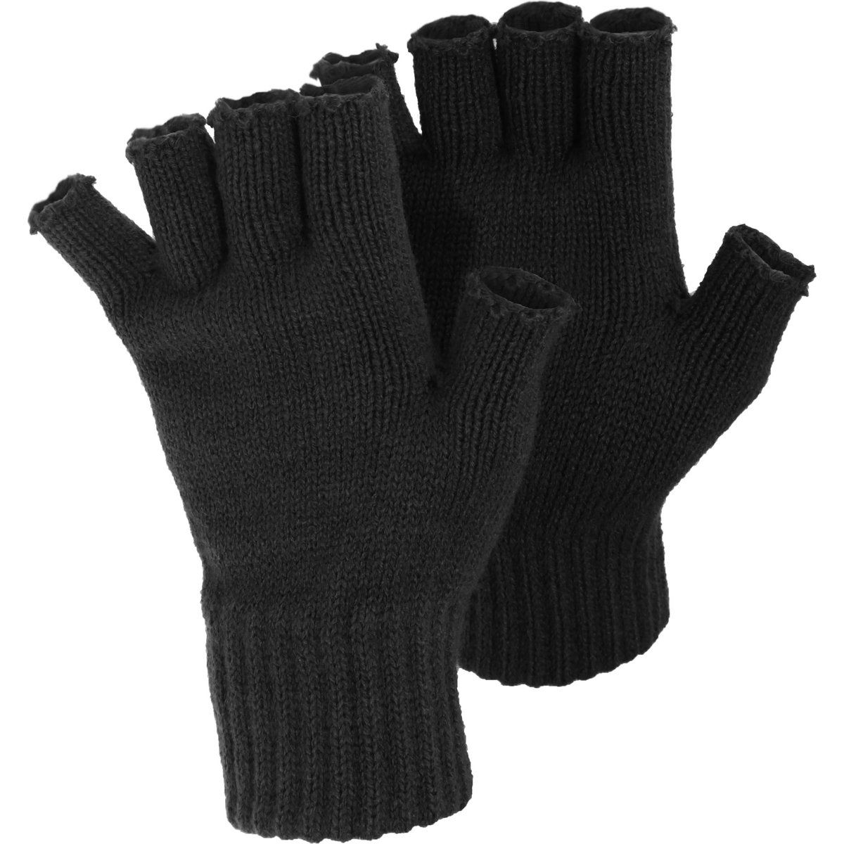 Klassische fingerlose Strickhandschuhe