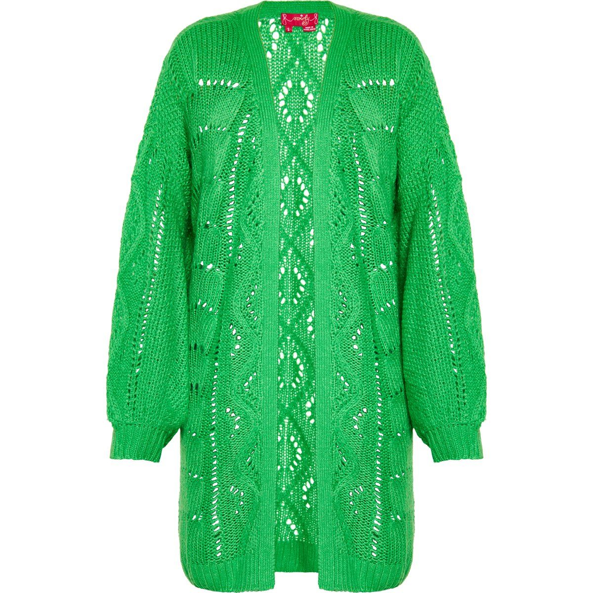 Kuschelige Pointelle-Strickjacke