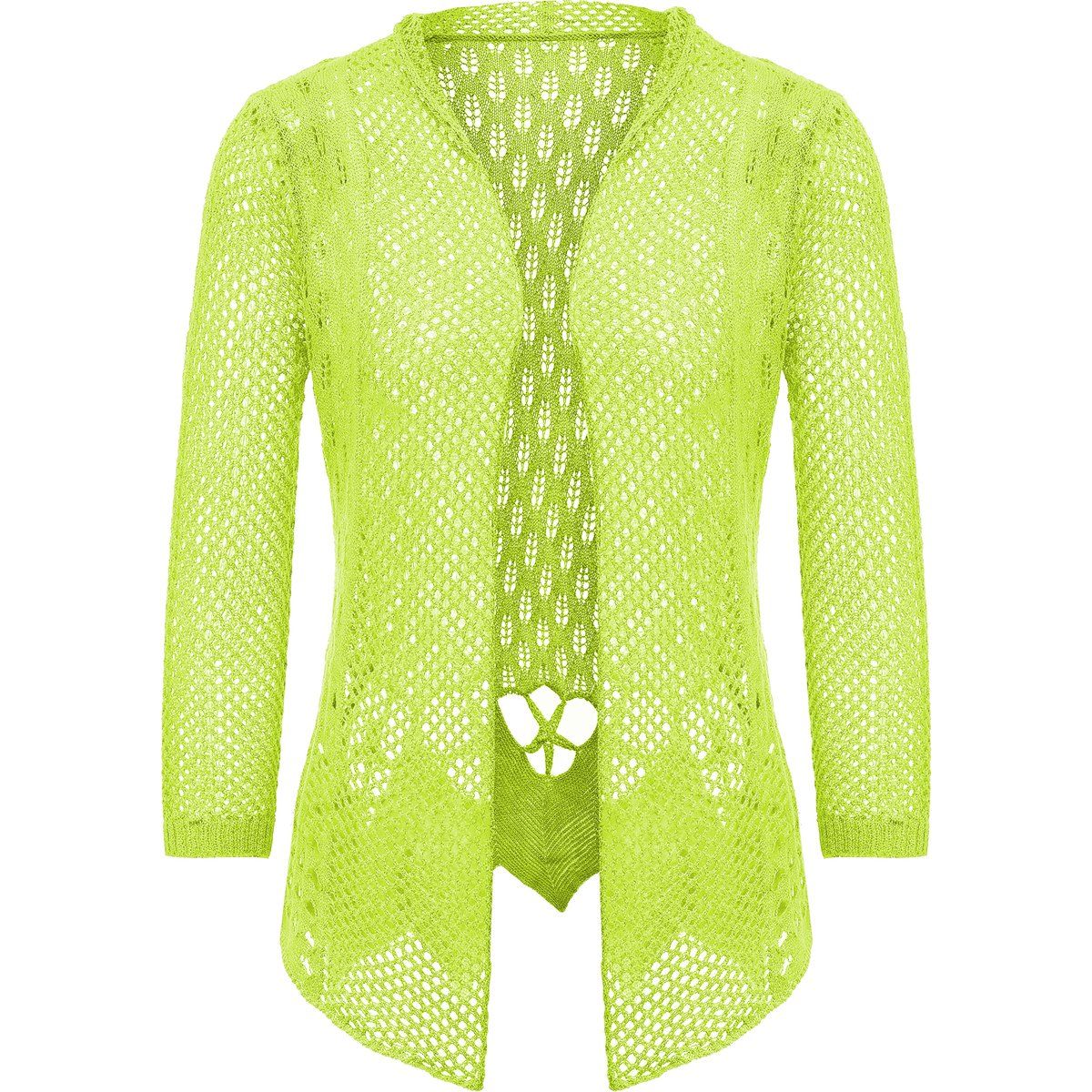 Zarter Lochstrick-Cardigan mit offenem Design