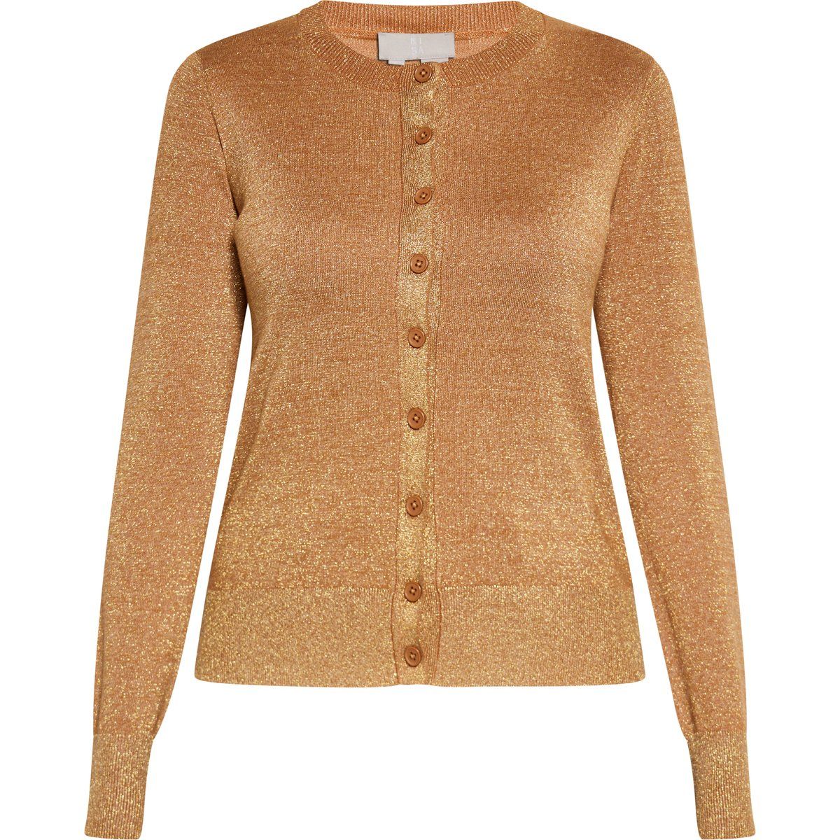 Schimmernder Feinstrick-Cardigan mit Knöpfen