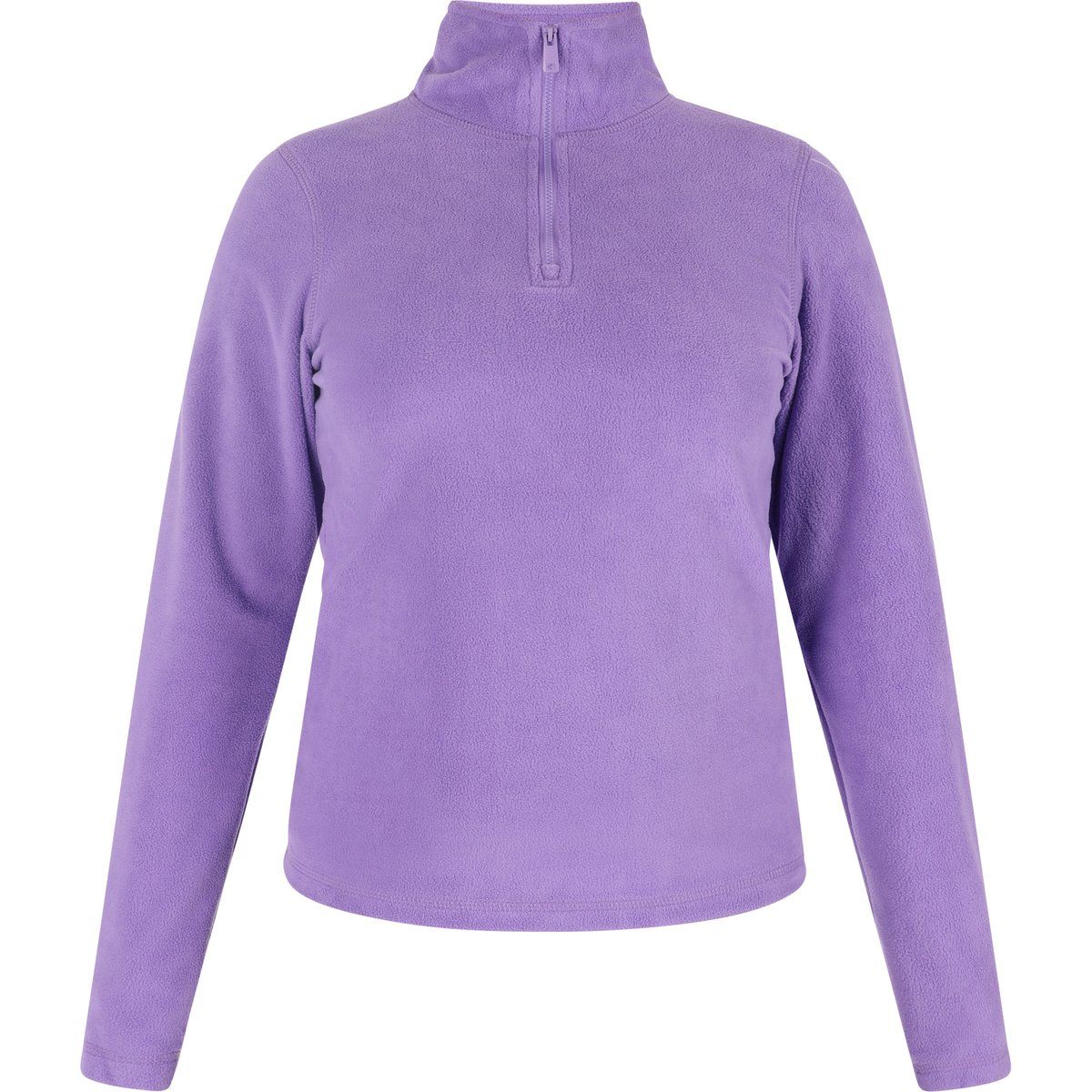 Fleecepullover mit halbem Reißverschluss