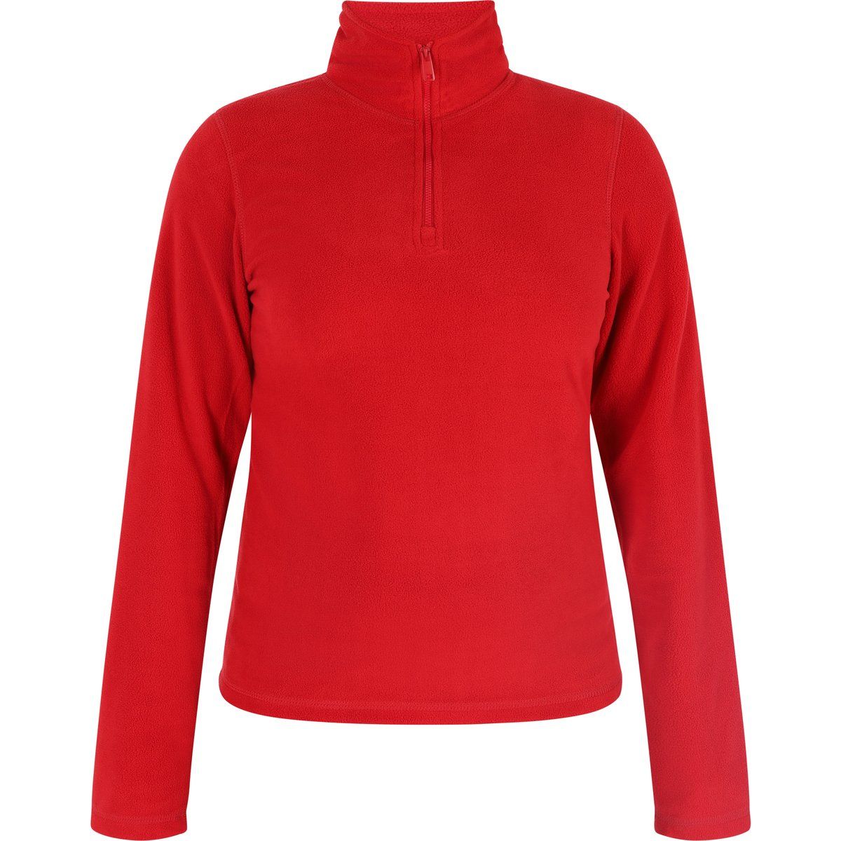 Fleecepullover mit halbem Reißverschluss