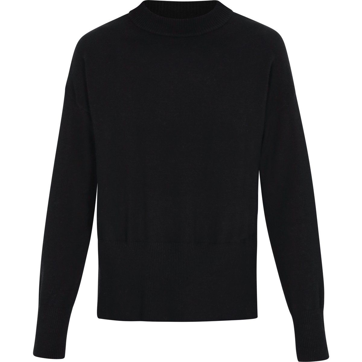 Minimalistischer Feinstrick-Stehkragenpullover