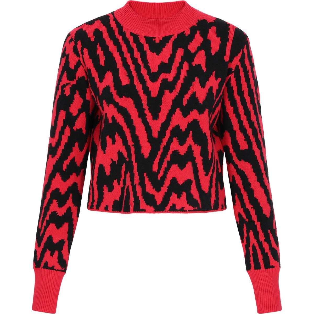 Kurzer Pullover mit abstraktem Muster