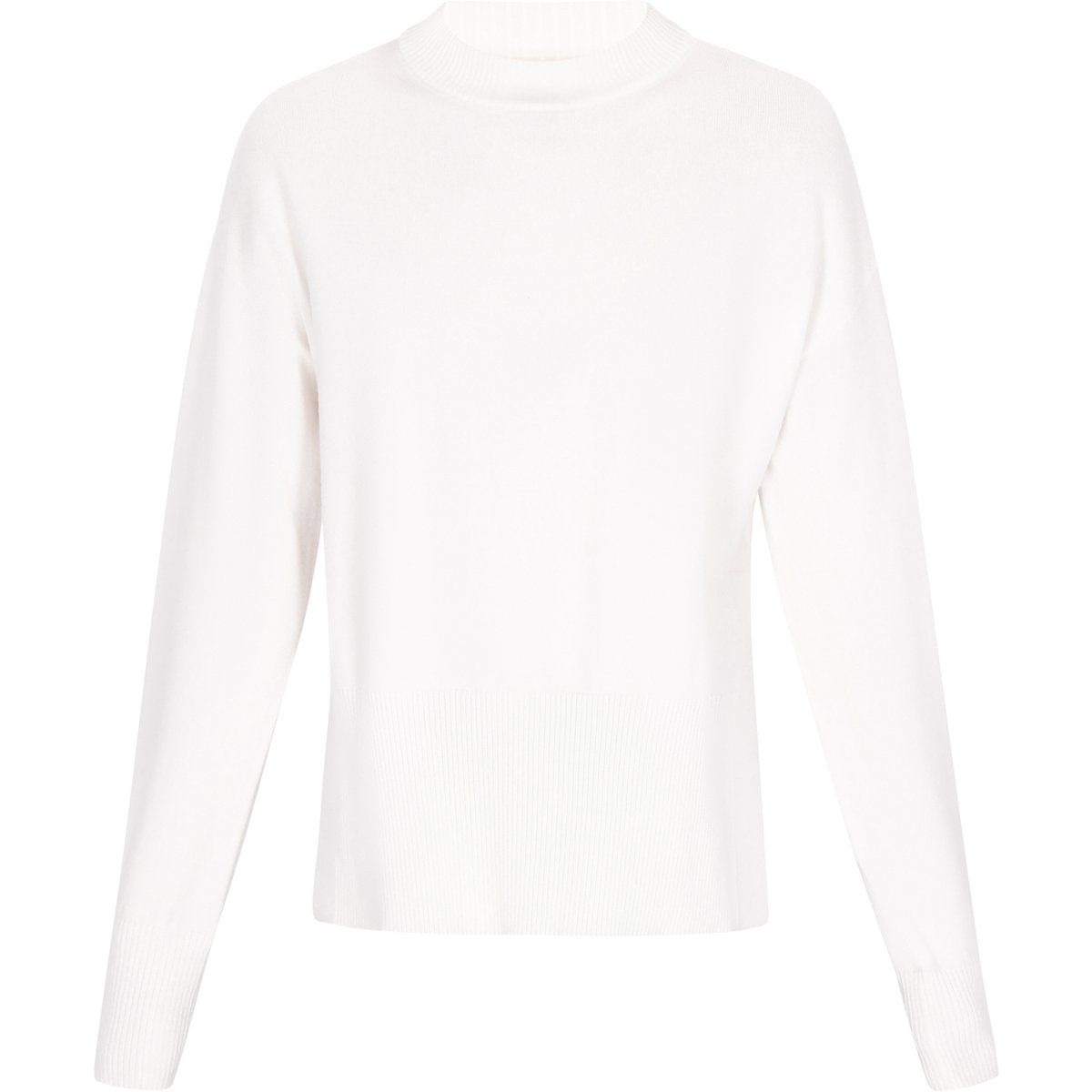 Essenzieller Feinstrick-Pullover mit Stehkragen
