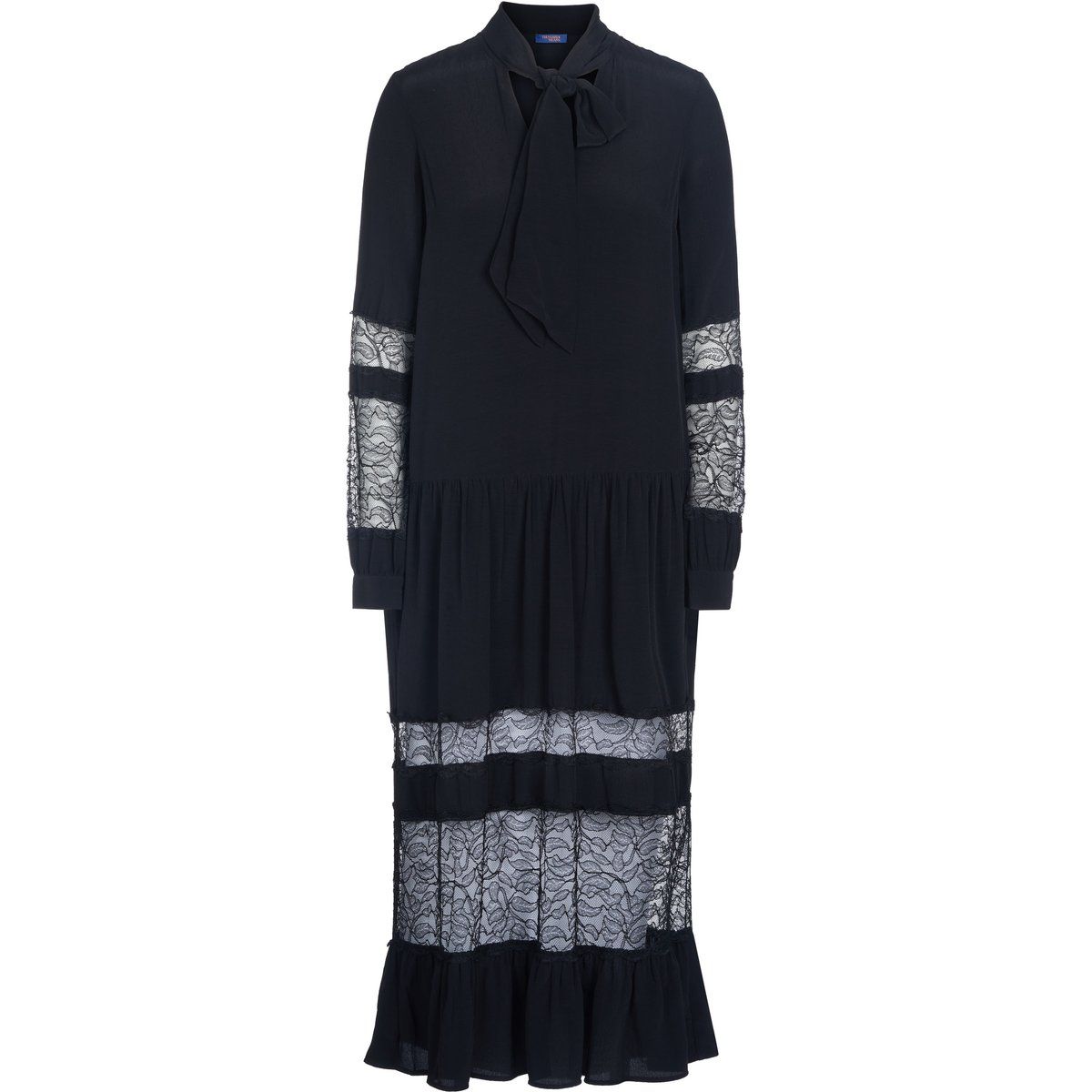 Gestuftes Maxikleid mit Spitze