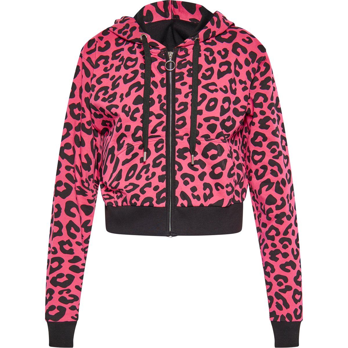 Zip-Hoodie mit Leopardenmuster