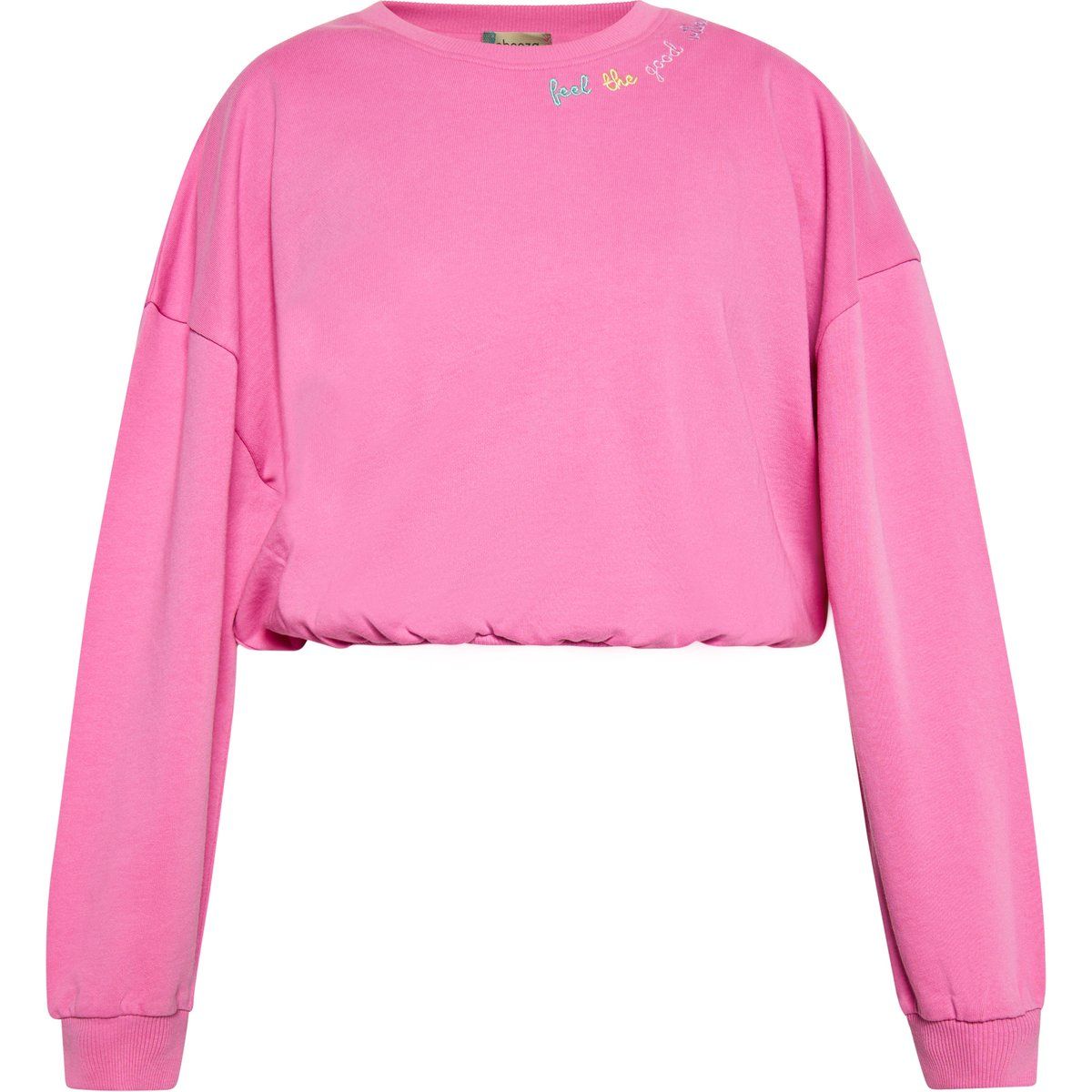 Kurzes Sweatshirt mit Stickerei-Detail